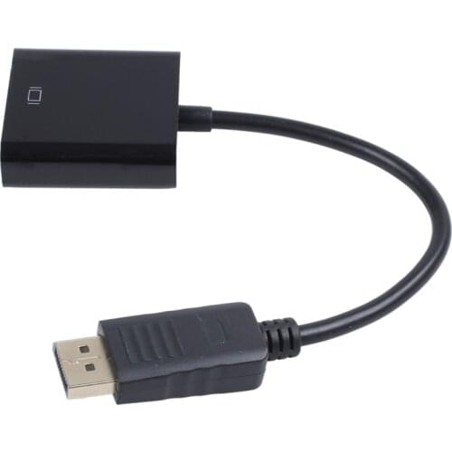 1080p DP DisplayPort Male to VGA Female Converter Adapter Cable Stock