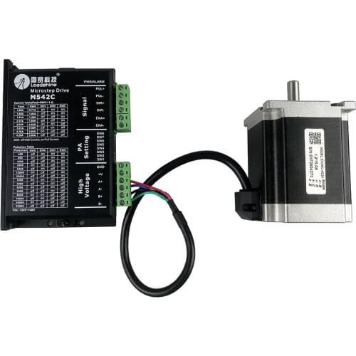 Original Leadshine 2 Phase 57 Series NEMA23 Stepper Motor Kit 57HS21A + Driver M542C Input Voltage VDC20-50V