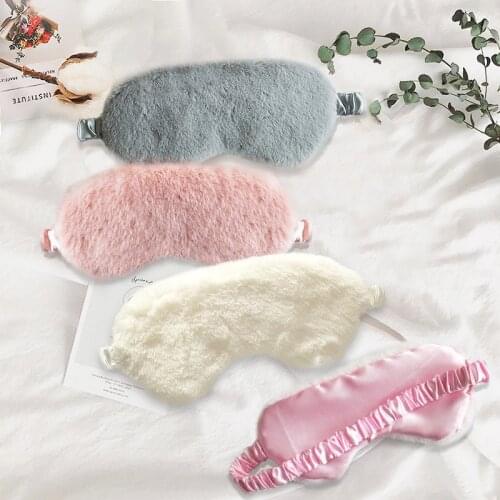 Sleeping Mask Sleeping Blindfold Soft Plush Eye Masks Cute Love Cloud Eye Cover Rabbit Plush Mask Eyepatch Nap Health Eye Cover