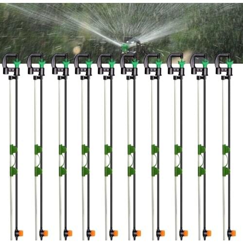 MUCIAKIE 360 Degrees Shoe-shaped Rotary Micro Sprinkler w/ Stake Garden Irrigation Watering Nozzle Spray Full Circle Pattern Jet