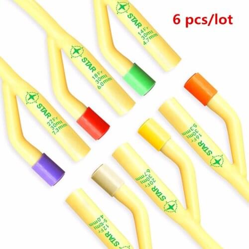 6 Pcs/Lot Male Urethral Dilator Stimulator Double Holes Penis Plug Catheter Urethral Stretching Sounding Sex Toys For Men Gay