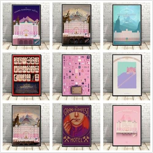 Wall Pink Art Canvas Print Poster Living Room Decoration Aesthetic The Hotel Movie Modern Wall Picture For Home Design