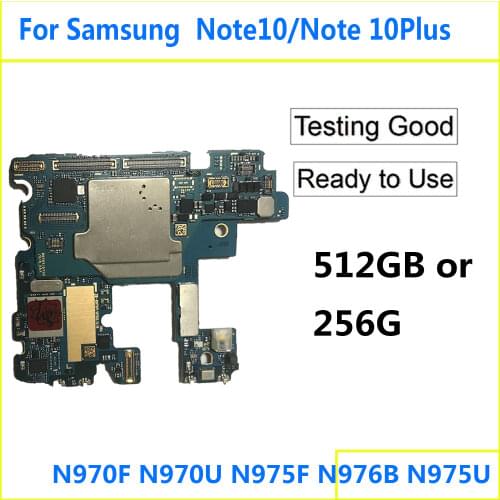 Unlocked Motherboard For Samsung Galaxy NOTE 10 Plus N975F N976B 5G N975U N975FD Note 10 N970F N970FD N970U 256GB 512GB Board