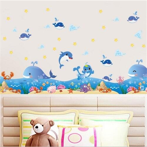 Underwater Fish Wall Sticker Decals Bathroom Bedroom Nursery Decor Nursery Decals Poster Mural
