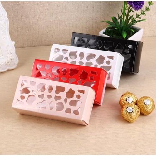 Hollow Macaron Box Cupcake Container Valentine Chocolate Baking Package Macaron Paper Cake Boxes LX8737