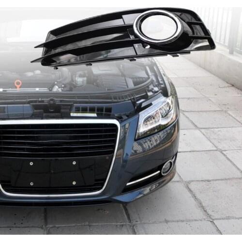 Anti-scratch Fog Lamp Cover L/R Fog Light Grille Replacement with Electroplating Ring 8P0807681Q 8P0807681AF 8P0807681M for Audi