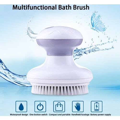 Multifunction Electric Bath Brush Massage Brush Rubbing Cleaner Pore Cleanser Skin Massage Cleansing Device Body Cleaning Tools