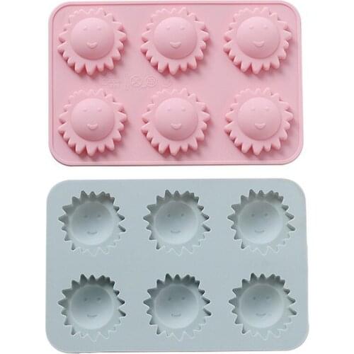 DIY6 Homemade Chocolate Candy Mold with Little Sun Ice Tray Mold Biscuit Oven Baking Cake Mold Kitchen Multi-tool Accessories
