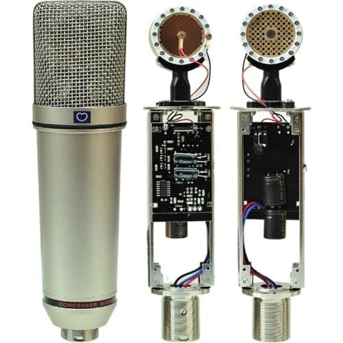DIY 34mm Gold Large Diaphragm Capsule HTT-U87 Studio Recording Cardioid Condenser Microphone