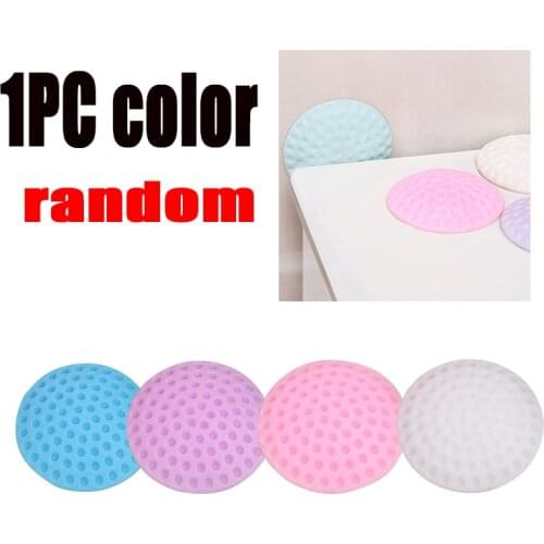 1pc Silicone Door Stopper Wall Protector Doorknob Shock Rails Mat Pad Silent Door Rear Wall Shockproof Crash Pad Furniture Pads