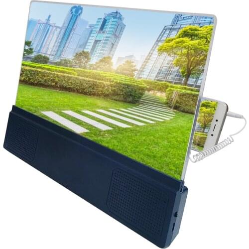 12 Inch Universal 3D Mobile Phone Screen Magnifier Enlarger Magnifying Video Amplifier Projector Bracket Desktop Holder Stand