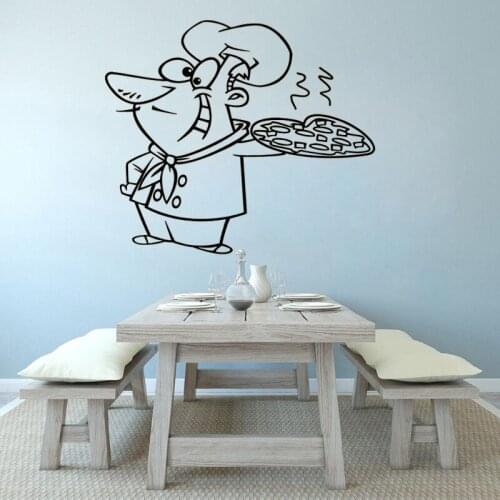 Vinyl Wall Stickers for Kitchen decoration Decal Pizza Italian Restaurant Pizzeria Italy Food Restaurant Interior Decals HQ465