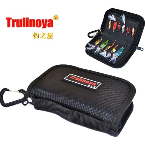 High Quality Trulinoya Waterproof Fishing Bag Spinner Spoon Metal Lure Storage Handbag Fishing Tackle Bag