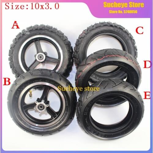 High Quality 10 Inch Air Wheel 10x3.0 Tire Inner Tube &alloy Rim for Electric Scooter Balancing Hoverboard 10*3.0 Tubeless Tyre