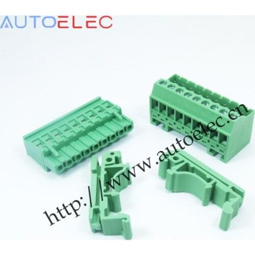 10sets Pitch 5.08mm 9pin Screw Plug-in Terminal Blocks connector NS35mm Din Rail Mounting instead of NO: UMSTBVK 2.5/ 9-G-5.08