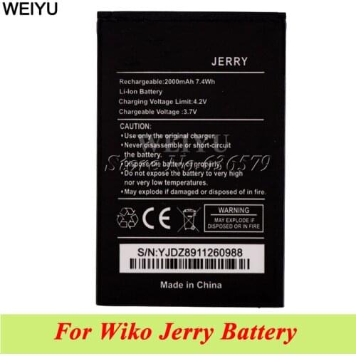 10PCS/LOT 2000mAh Battery For Wiko Jerry Batterie Bateria AKKU Accumulator