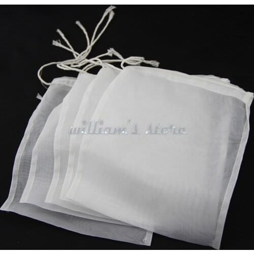 2PCS 100 Micron Nylon Food Grade Coffee Beer Wine Home Brew Mash Filter Bag For Batch Homebrew Filter Bag