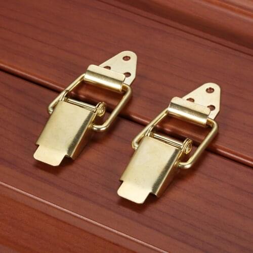 2x Toggle Hasp Latch Hardware Cabinet Boxes Spring Loaded Latch Catch Toggle Steel Hasp f