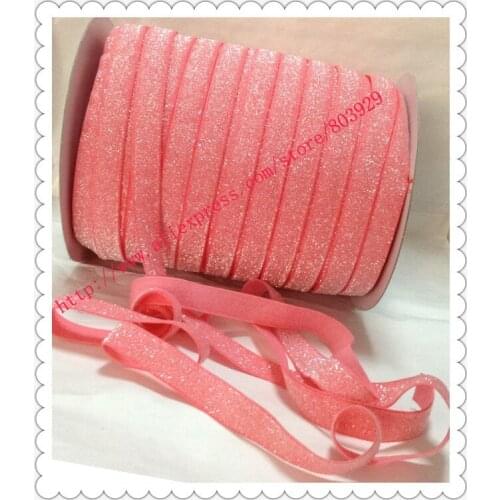 3/8" Frosted Glitter Ribbon Sparkle Watermelon Ribbon Frosted Metallic Ribbon