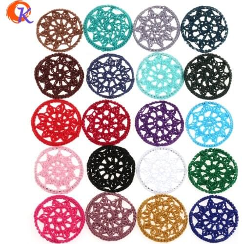 Cordial Design 40Pcs 40MM Jewelry Accessories/Earring Jewelry Parts/Cotton Thread Flower Slice Ring/Hand Made/Earring Findings