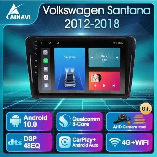 Car Radio Android10 QLED Screen For Skoda Rapid Volkswagen Santana 2012-2018 Auto Stereo Multimedia Video Player Carplay NO 2din