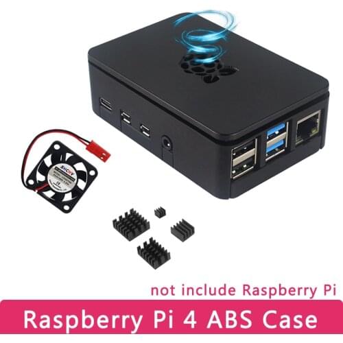 Raspberry Pi 4 Model B Case ABS Shell PlasticBox Optional Cooling Fan Heatsinks for Pi 4