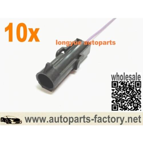Longyue 10pcs Coolant Temp Sensor Wiring Harness Connector Pigtail for GM