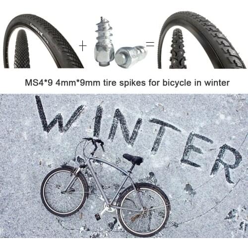 Marrkey 500PCS 4*9mm Carbide Tires Studs Screw Snow Spikes/Anti-Slip Spikes Studs for bicycle Tires/boots MS4*9 studded bicycle