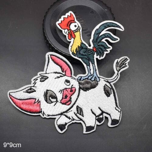 Pig Cock Iron On Embroidered Clothes Patches For Girl Woman Clothing Stickers Garment Wholesa