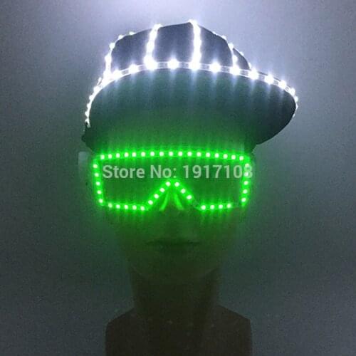 Updated 6 Lighting Colors Available LED Hip Hop Cap Dance Party Cap LED Light up Cap Adjustable for Glow Party Supplies