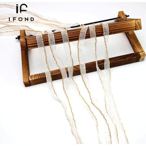 Wholesale 1 Cm Chain Lace Transparent Copper Garment Side Seam Decoration Accessories Ribbons for Crafts Diy Trim Ribbon Yard