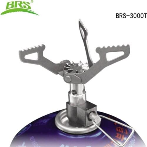 BRS Portable MINI Camping Titanium Stove Super light weight Brs-3000t Survival Furnace Pocket Picnic Cooking Gas Burner