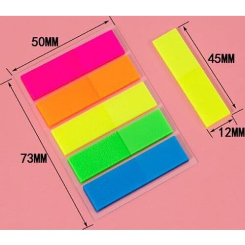 100 sheets Fluorescent paper Self Adhesive Memo Pad Sticky Notes it Marker Memo Sticker Family and office use School Supplies