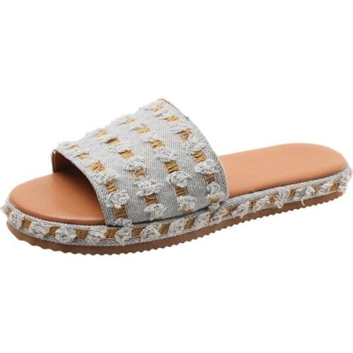 Women Slippers Summer Flat Bohemian Casual Shoes Woman Beach Sandals Slides Ladies Shoes Platform Sandals Women Shoes WSH3632