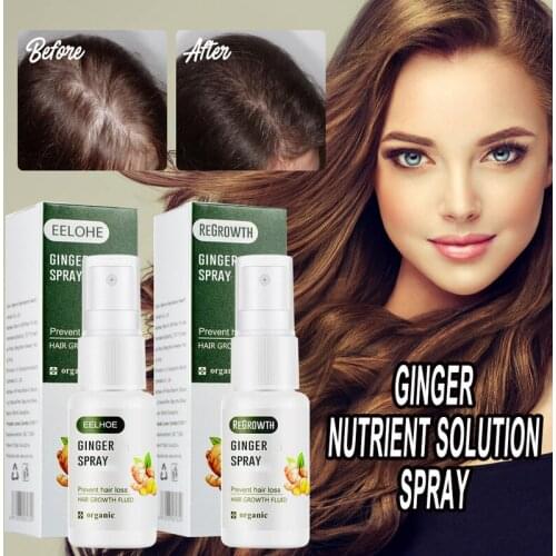 Regrowth Ginger Spray Fast Hair Growth Fluid Anti Loss Treatment Ginger Essence Prevent Hair Loss Regrowth Ginger Spray