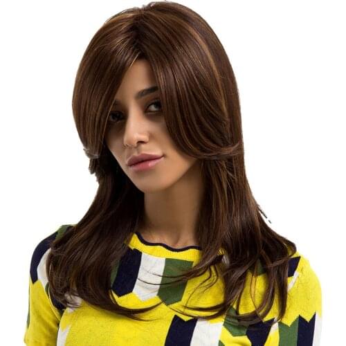 Women 50cm Long Straight Wigs Fashion Cosplay Costume Hair Party Full Wigs