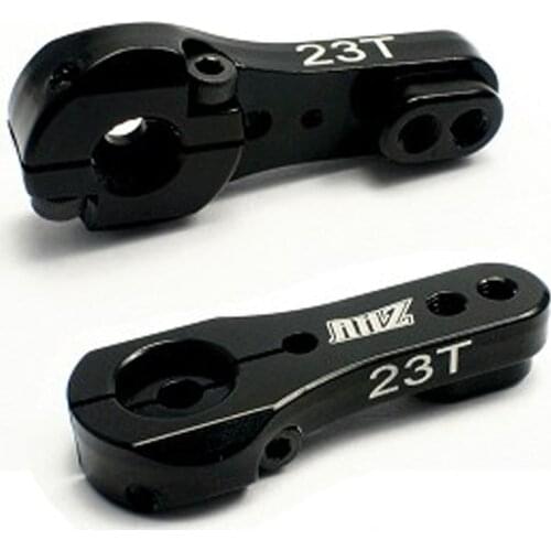 AHZ Aluminum Adjustable Black Servo Horn Single Arm Airtronics / JR (23T)