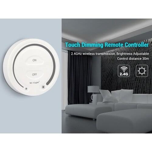 Free shipping Milight FUT087 2.4G wireless Touch Dimming Remote Dimmer Adjust Brightness LED Controller For Mi light product