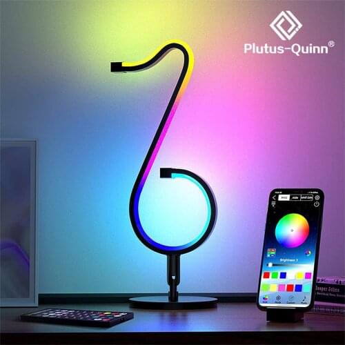 APP Control Remote Control LED Table Lamp Bluetooth Dimmable Desk Decoration RGBIC 210 Mode Night Light Colorful Cool Lights