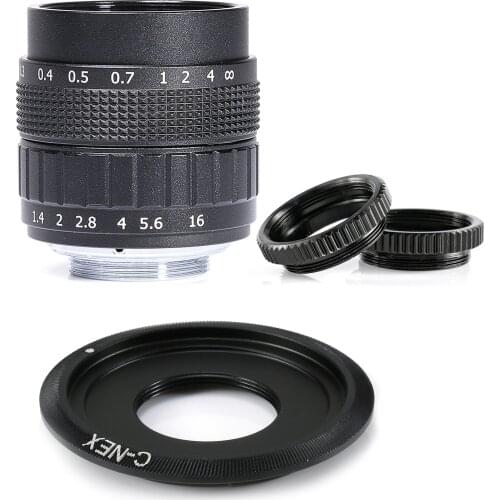 Fujian 50mm f/1.4 APS-C CCTV Lens+adapter ring+2 Macro Ring for SONY NEX Mirroless Camera A5300/A6000/A6300/A7/A7II/A9