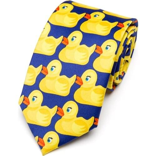 Mens Yellow Rubber Duck Tie Fashion Necktie From Hot TV Show How I Met Your Mother 8CM Width Bowtie Men Gifts