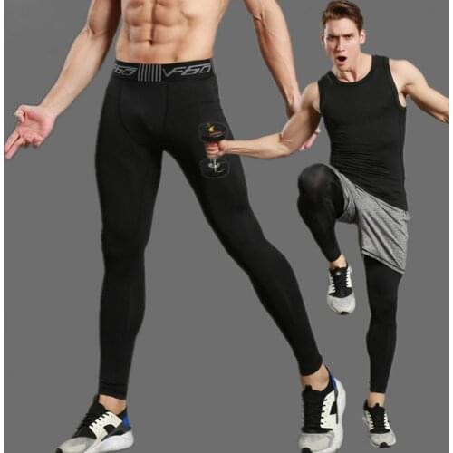 Hot Sale Men Casual Sports Elastic Gym Sweatpants Men Breathable Quick Dry Elastic Gym Fitness Sports Compression Pants Leggings
