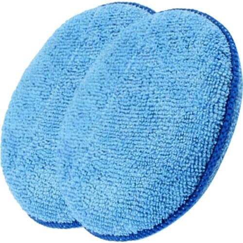 2pcs Microfibre Foam Sponge Polish Wax Applicator Pads Car Home Cleaning Ideal Choice For Car,Home & Boat