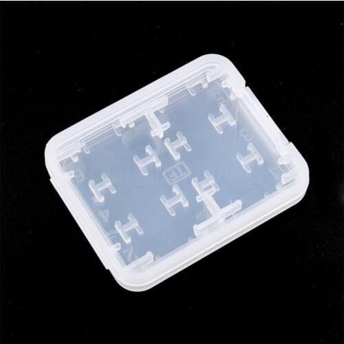 Kebidumei 10pcs/Lot High Quality 8 in 1 Plastic Micro for SD SDHC TF Memory Card Storage Case Box Protector Holder case