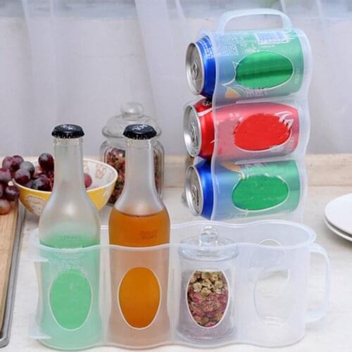 1PC Beer Soda Drink Can Storage Box Kitchen Fridge Drink Bottle Holder Fridge Refrigeration Organizer Rack Shelf Dropshipping