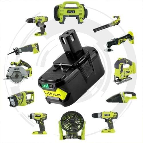 For Ryobi 18V 6.0Ah 6000mAh Rechargeable Battery P108 RB18L40 Lithium Ion High Capacity Pack Power Tool Battery Ryobi ONE