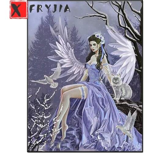 Wing Angel Woman Diamond Painting Set Full Square Round Drill 5D Diamond mosaic Embroidery Fairy Girl Painting Cross Stitch
