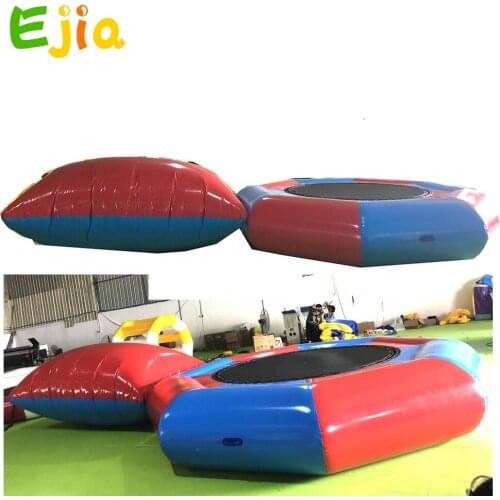 Inflatable Water Trampoline With Jumping Bag and air pump inflatable jumping game water trampoline for water park games
