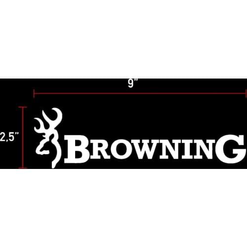 HotMeiNi 2x Browning Hunt Deer Buck Chasse Sticker Vinyl Car Decal White