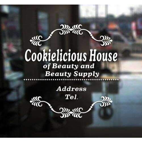 Name Nail Art Salon Shop Wall Decal Beauty Salon Sticker Vinyl Wall Decals Decor Mural Nail Art Salon Shop Glass Window Sticker